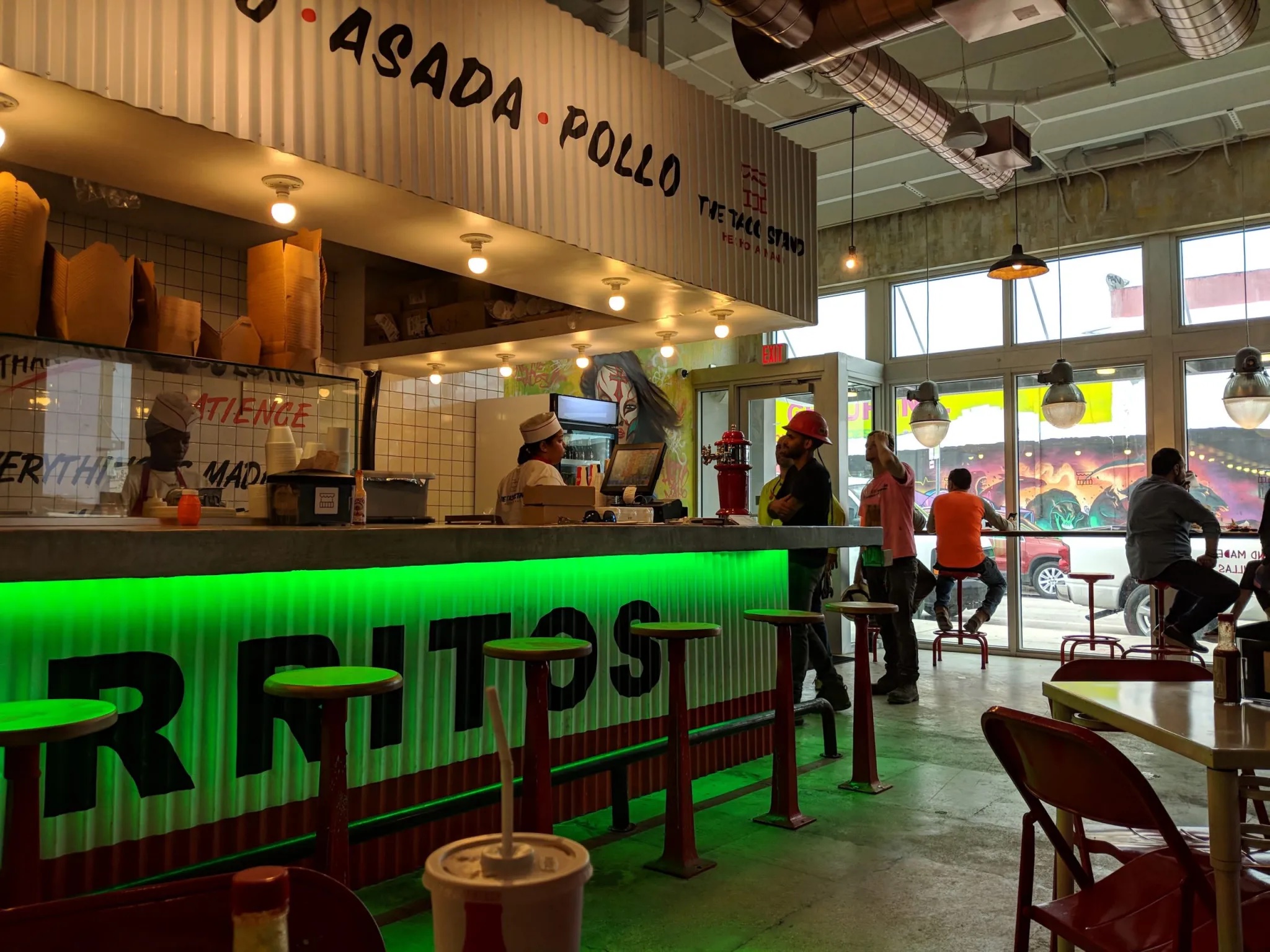 Interior shot of bar counter at 