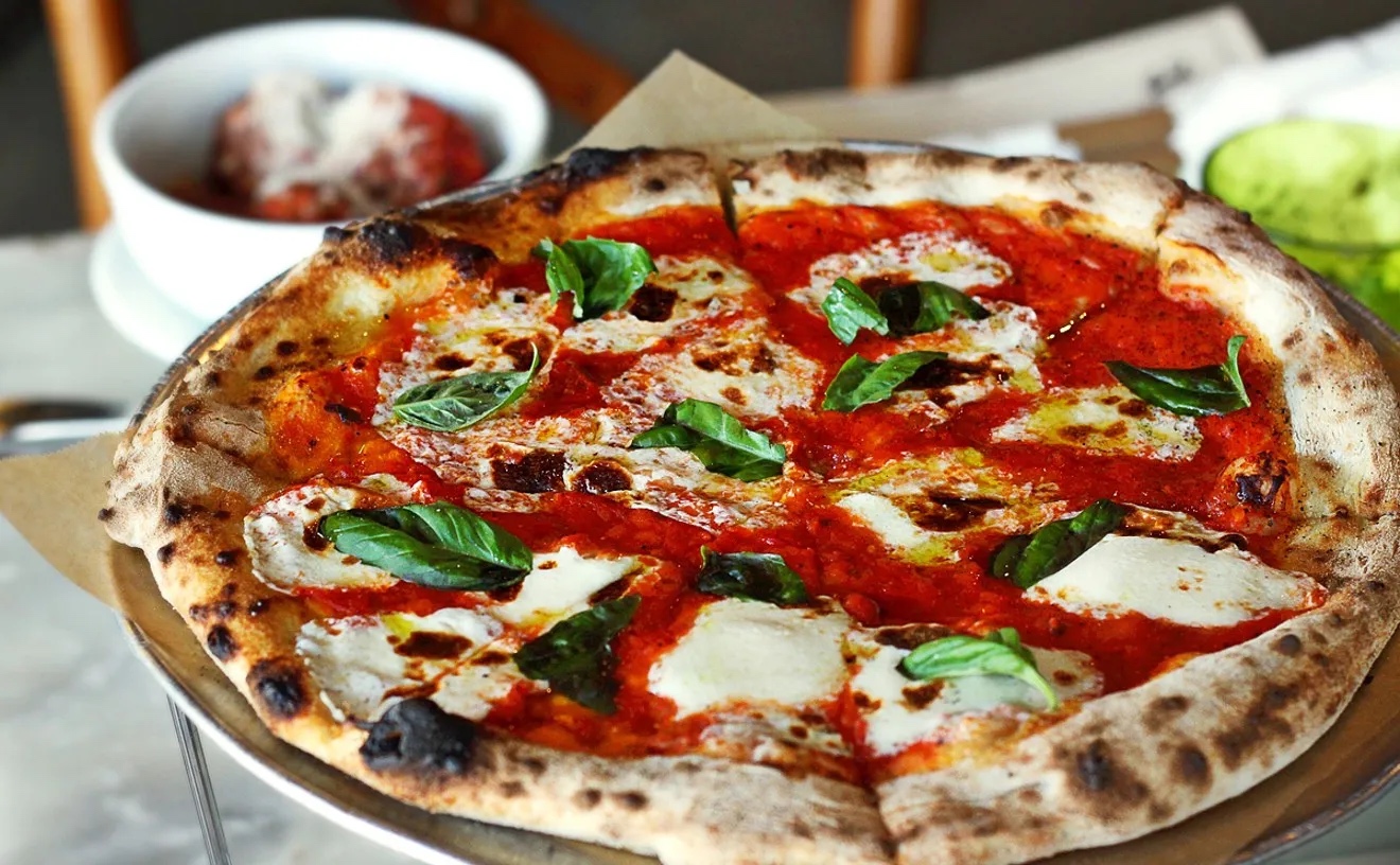 mozarella and basil artisan pizza